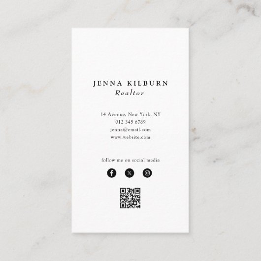 写真カスタム不動産仲介業者 名刺 (裏面)