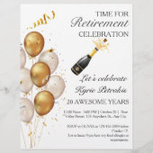 写真カスタム予算の退職パーティー招待状 チラシ (正面)