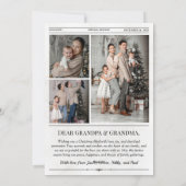 写真カスタム付きクリスマス新聞グリーティングカード シーズンカード (裏面)