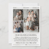 写真カスタム付きクリスマス新聞グリーティングカード シーズンカード (裏面)