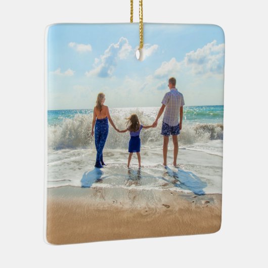 写真カスタム付きクリスマス装飾品 セラミックオーナメント (右)