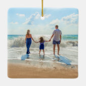 写真カスタム付きクリスマス装飾品 セラミックオーナメント (裏面)