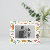 写真カスタム付きクリスマス&祝日はがき シーズンポストカード (スタンド正面)