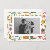 写真カスタム付きクリスマス&祝日はがき シーズンポストカード (正面/裏面)