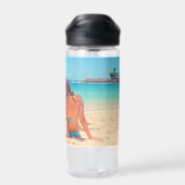 写真カスタム付きフォトウォーターボトルギフト ウォーターボトル (背面)