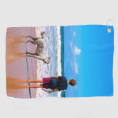 写真カスタム付きフォトゴルフタオルデザイン ゴルフタオル (横)