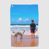 写真カスタム付きフォトゴルフタオルデザイン ゴルフタオル (正面)