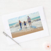 写真カスタム付きフォトステッお気に入りのカー 長方形シール (封筒)