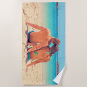 写真カスタム付きフォトビーチタオルお気に入りの ビーチタオル (正面)