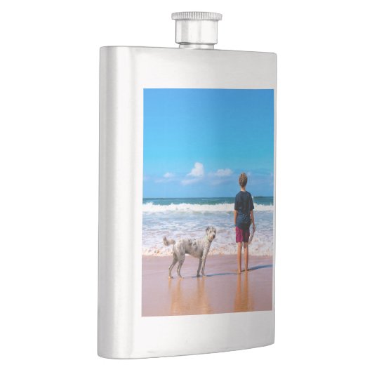 写真カスタム付きフォトフラスクギフトデザイン フラスク (右)