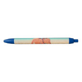 写真カスタム付きフォトペンのギフト 青ボールペン (正面)