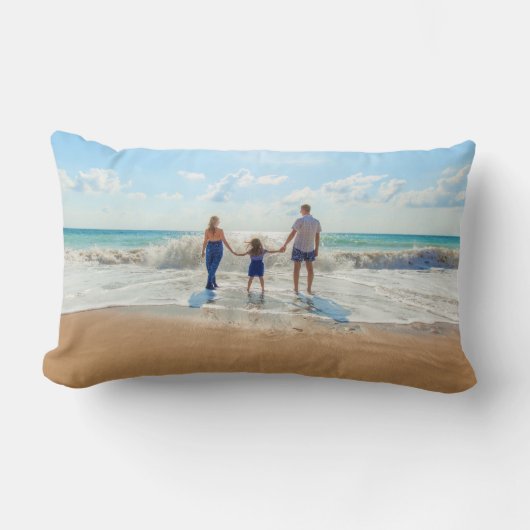 写真カスタム付きフォトランバーピローギフト ランバークッション (正面)