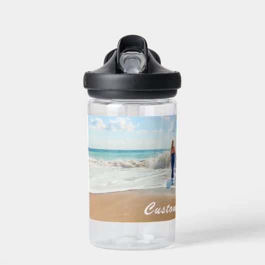 写真カスタム付きフォト文字ウォーターボトル ウォーターボトル (正面)