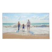 写真カスタム付きフォト枕ケースデザイン 枕カバー (裏面)