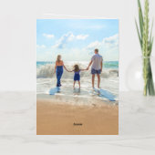 写真カスタム付きフォト誕生日カード 箔グリーティングカード (裏面)