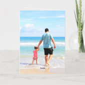 写真カスタム付きフォト誕生日カード 箔グリーティングカード (裏面)