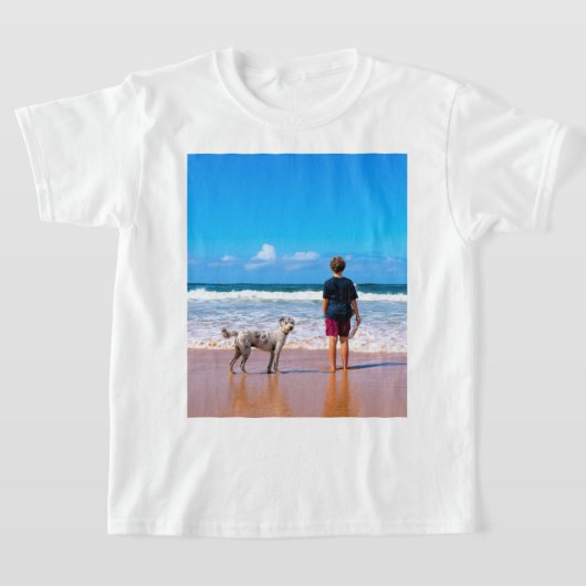 写真カスタム付きフォトTシャお気に入りのツ Tシャツ (レイダウン)