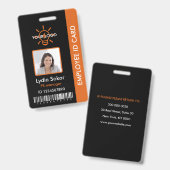 写真カスタム付きプロフェッショナル従業員IDバッジ バッジ (表裏)