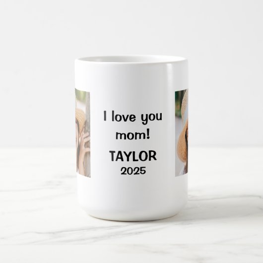 写真カスタム付きママ用マグカップ コーヒーマグカップ (中央)