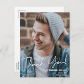 写真カスタム付き卒業生THANK YOU 案内ポストカード (正面/裏面)