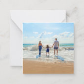 写真カスタム付き夏期休暇カード ノートカード (裏面)