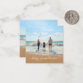 写真カスタム付き夏期休暇カード ノートカード (正面/裏面インサイチュ)