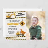 写真カスタム付き建築誕生日招待状 招待状 (正面/裏面)