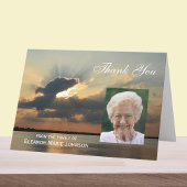 写真カスタム付き悔やみや弔慰サンキューカード サンキューカード
