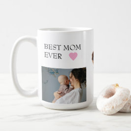 写真カスタム付き最高のの「Mom Ever」マパーソナライズされたグ コーヒーマグカップ