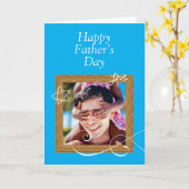 写真カスタム付き父のデイカード – パーソナライズされた カード (黄色い花)