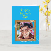 写真カスタム付き父のデイカード – パーソナライズされた カード (黄色い花)