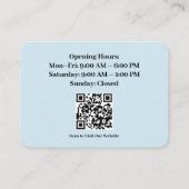 写真カスタム付き獣医ビジネスカード 名刺 (裏面)