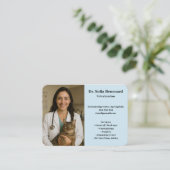 写真カスタム付き獣医ビジネスカード 名刺 (スタンド正面)