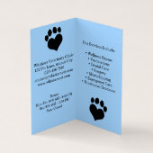 写真カスタム付き獣医ビジネスカード 名刺 (内部)