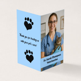 写真カスタム付き獣医ビジネスカード 名刺