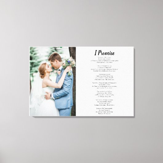 写真カスタム付き詩引用文 キャンバスプリント (正面)