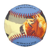 写真カスタム付き野球場 野球ボール (正面)