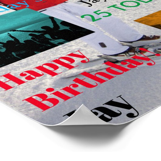 写真カスタム付き雑誌カバー誕生日ポスター ポスター (角)