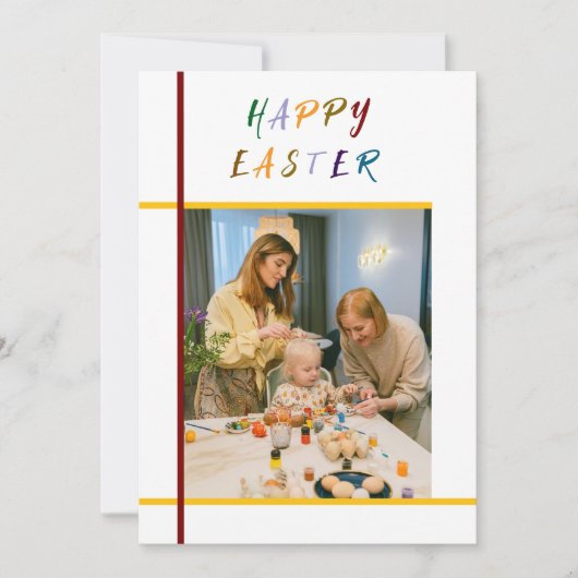 写真カスタム付きJoyful Easter Greeting Card シーズンカード (正面)