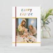 写真カスタム付きJoyful Easter Greeting Card シーズンカード (スタンド正面)