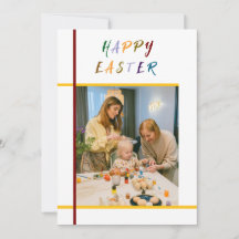 写真カスタム付きJoyful Easter Greeting Card