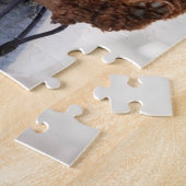 写真カスタム付きLove Pawプリント – 愛犬家 ジグソーパズル (側面)