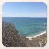 写真カスタム写真パーソナライズされた スクエアペーパーコースター (正面)