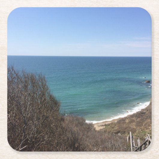 写真カスタム写真パーソナライズされた スクエアペーパーコースター (正面)