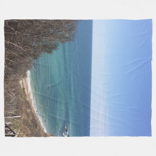 写真カスタム写真パーソナライズされた フリースブランケット (正面(横))