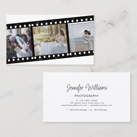 写真カスタム写真モダンユニーク 名刺 (正面/裏面)