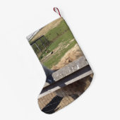 写真カスタム写真ラマ・アルパカ スモールクリスマスストッキング (裏面 (吊り時))