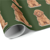 写真カスタム写真ロゴパターン濃い緑 ラッピングペーパー (ロールコーナー)