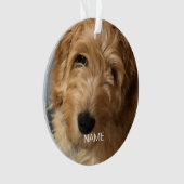 写真カスタム写真名クリスマス オーナメント (正面)