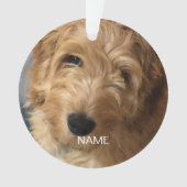 写真カスタム写真名クリスマス オーナメント (正面)